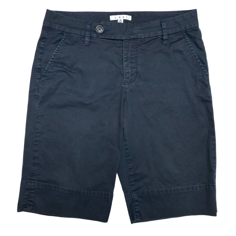 CAbi Bermuda Shorts Cotton Black Resortwear Outdoor Casual Workwear Summer